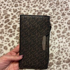 Jones New York Brown Monogram Clutch